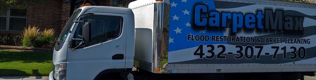 CarpetMax truck-mounted steam cleaning unit serving Midland, TX